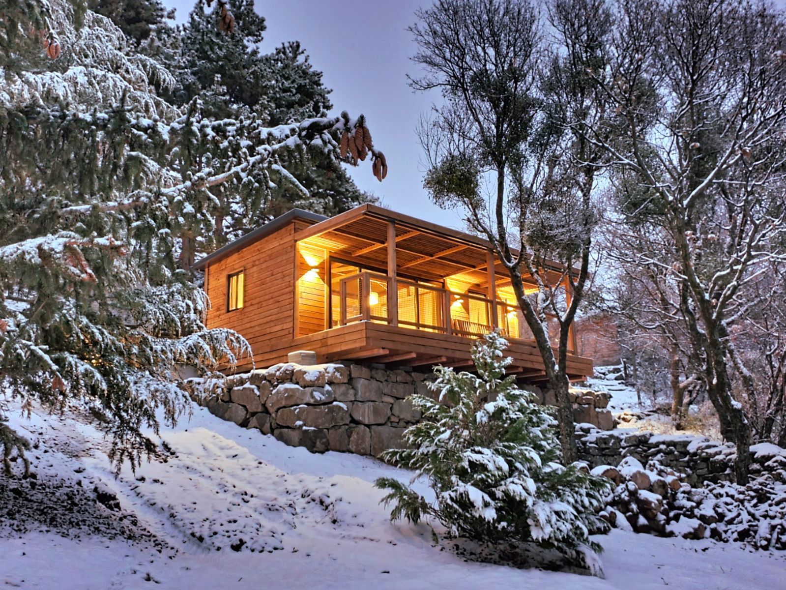 Le chalet en hiver