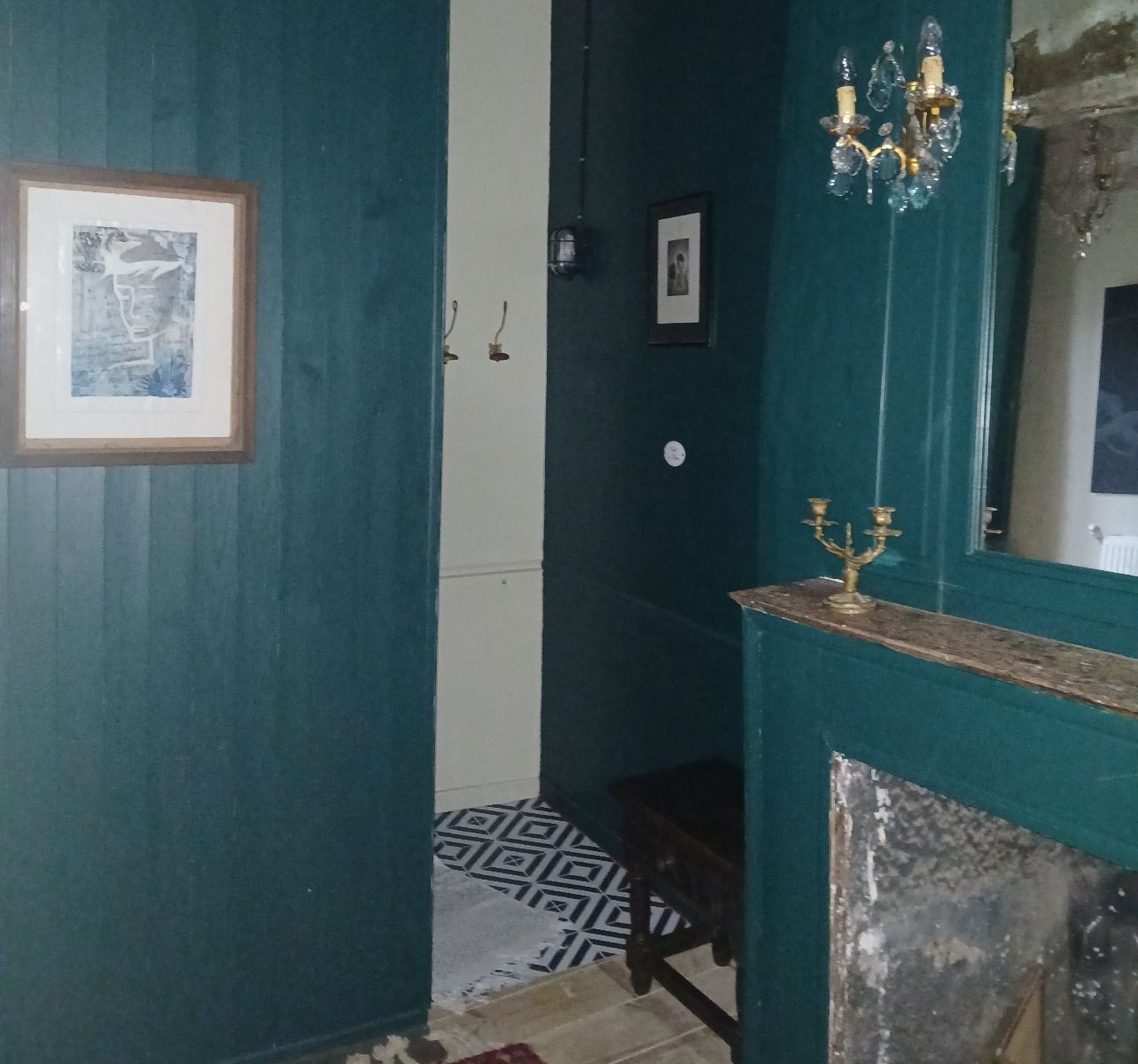 l'espace dans la chambre Verdure de la douche l'espace dans la chambre Verdure de la douche