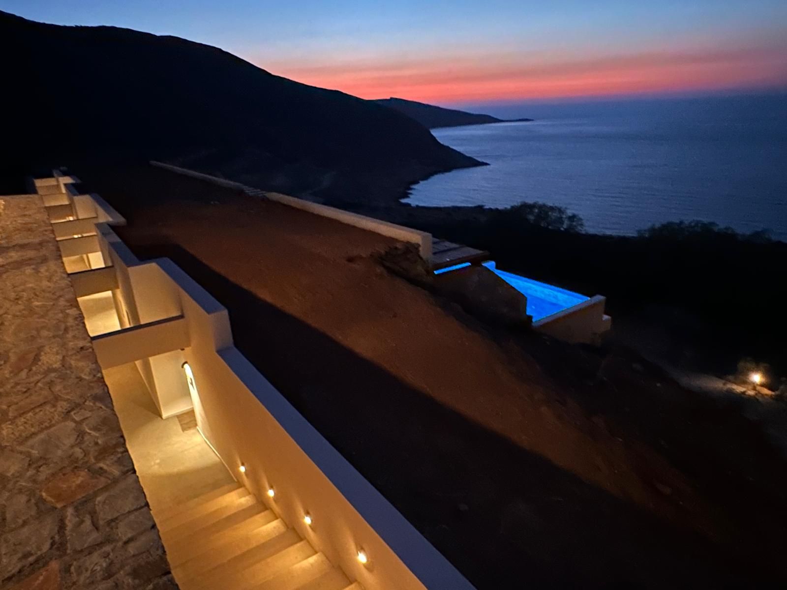 Sunset view in the villa