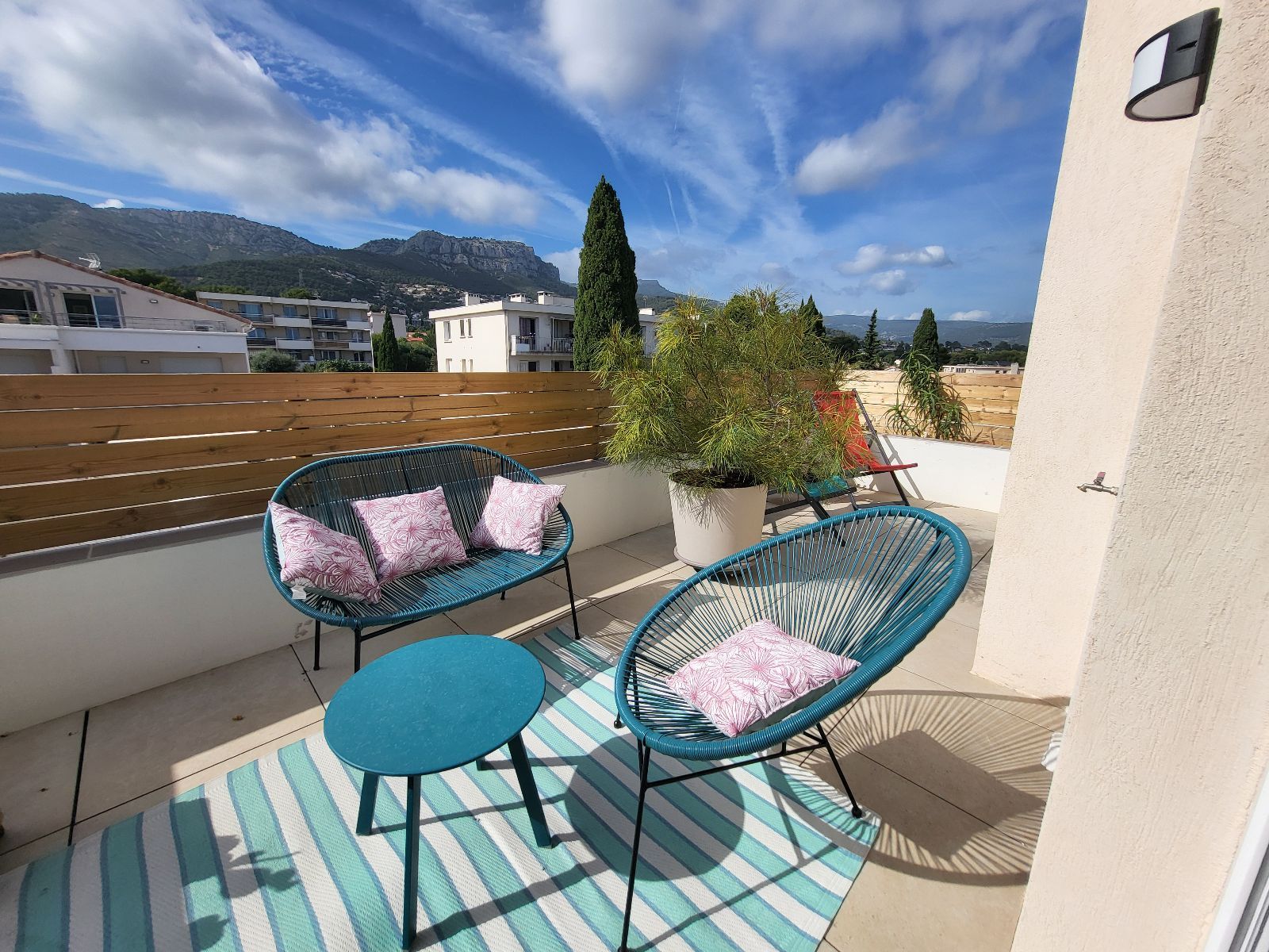 Vue de la terrasse de votre chambre