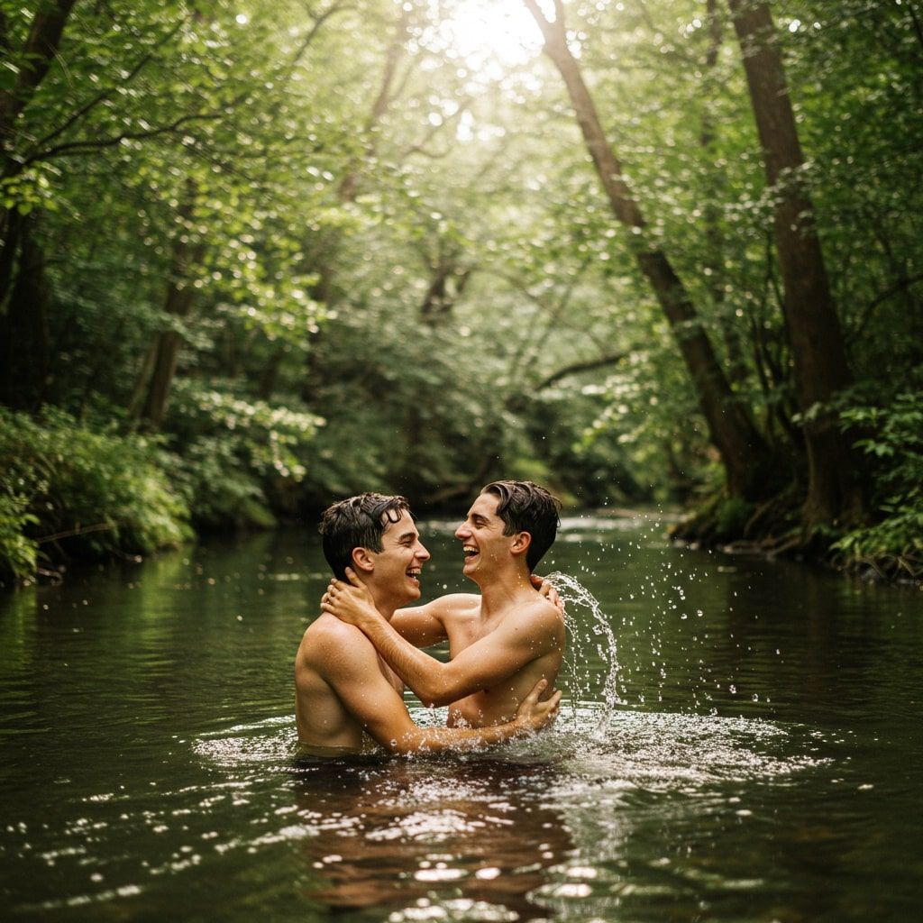 La rivire avec plage ombrage et transats