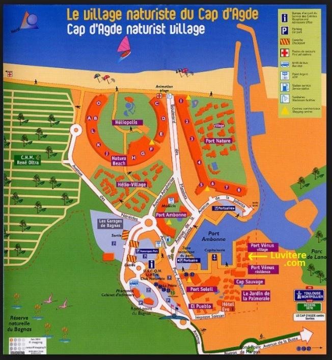 Plan du village naturiste 